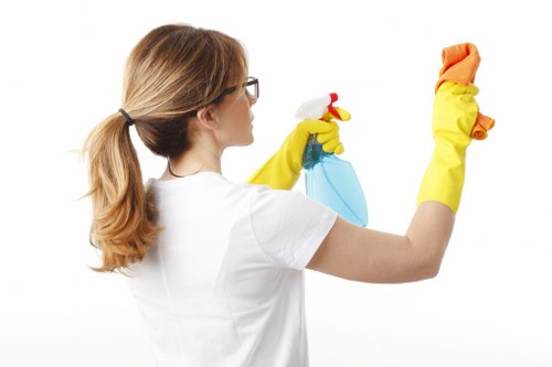 Professional builders clean in a commercial property in W3